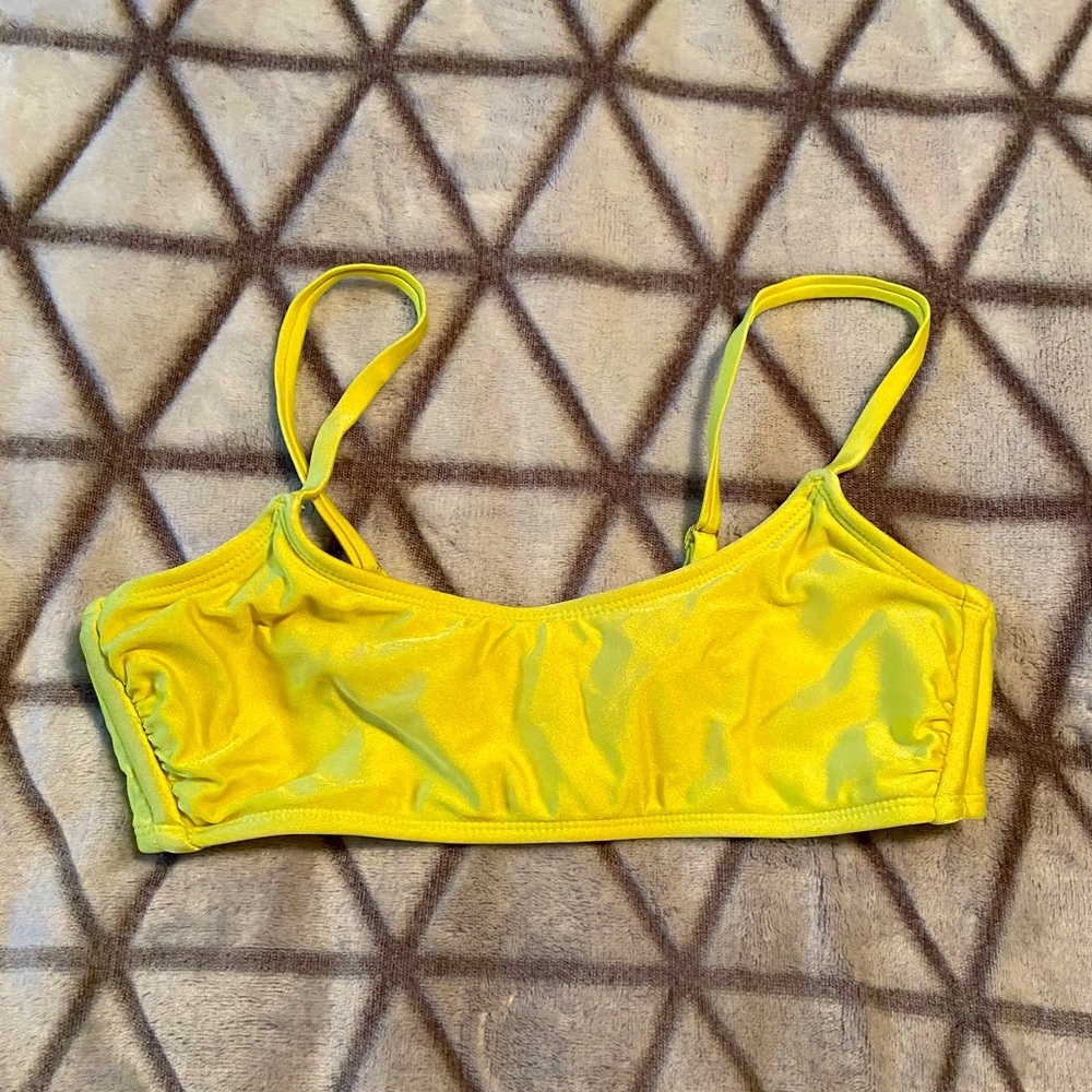 Neon yellow bikini top